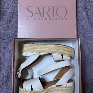 Franco Sarto White Espadrille Sandals
